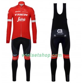 Fietskleding (Fietsshirt Lange Mouw + Lange Koersbroek) 2018 Trek-Segafredo N001